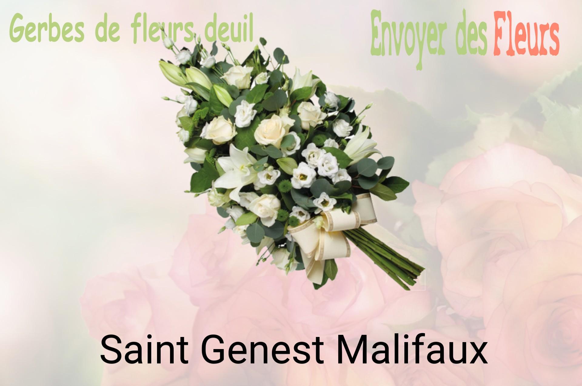 Gerbe de fleurs de deuil livrée à Saint-Genest-Malifaux